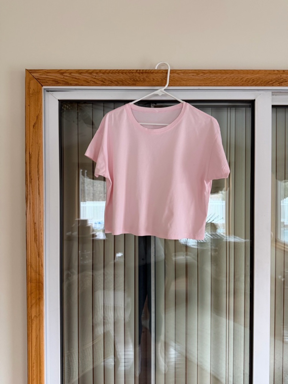 Lululemon Cates Cropped Crewneck, “Strawberry Milkshake”